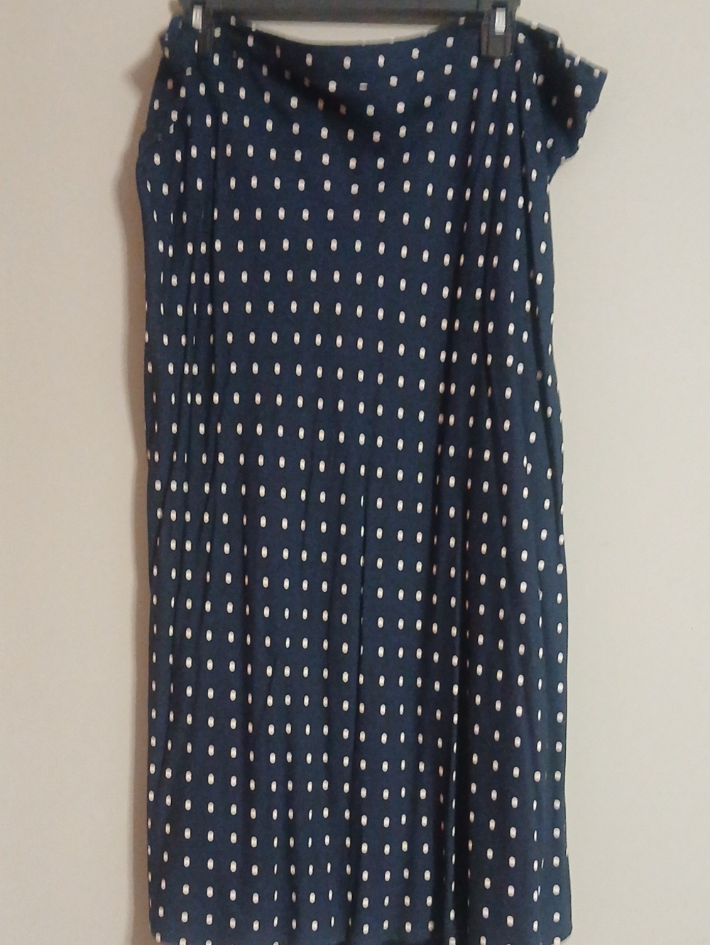 Old Navy Navy Blue Skirt with White Dot Print